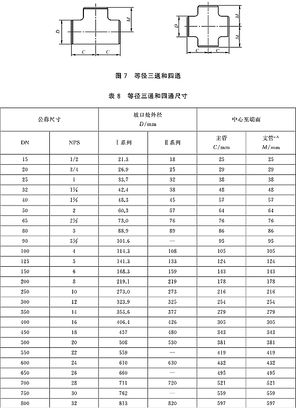 三通尺寸規(guī)格